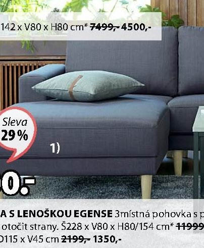 3místná pohovka EGENSE
