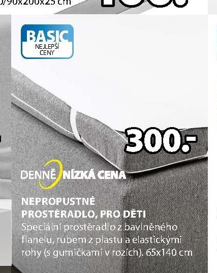 NEPROPUSTNÉ PROSTĚRADLO PRO DĚTI