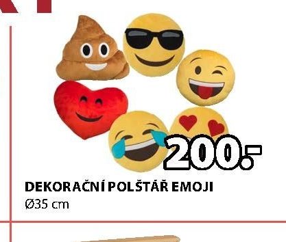 DEKORAČNÍ POLŠTÁŘ EMOJI