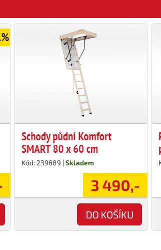 Schody půdní Komfort SMART 80 x 60 cm
