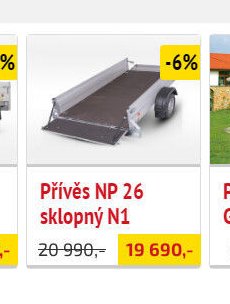 Přívěs NP 26 sklopný N1