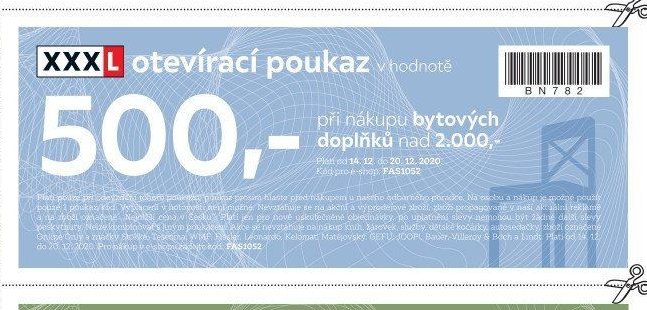 XXXL otevírací poukaz