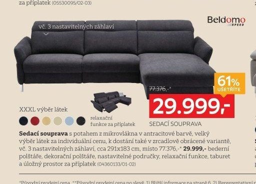 Sedací souprava (vlevo dole)