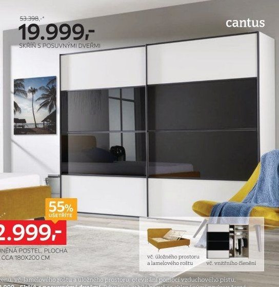 Skříň s posuvnými dveřmi Cantus