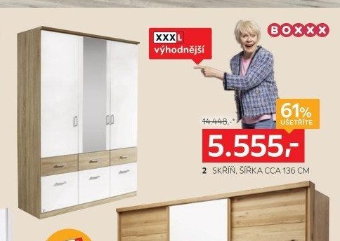 2 Skříň, šířka cca 136 cm