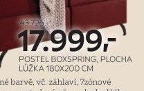 Postel boxspring (červená)