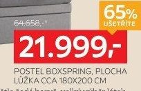 Postel boxspring (světle šedá)