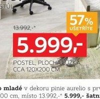 POSTEL, PLOCHA LŮŽKA CCA 120X200 CM