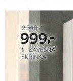 1 závěsná skříňka