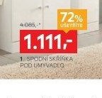 1 spodní skříňka pod umyvadlo