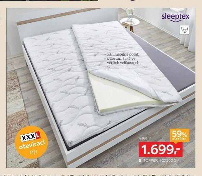 Topper 90x200 cm
