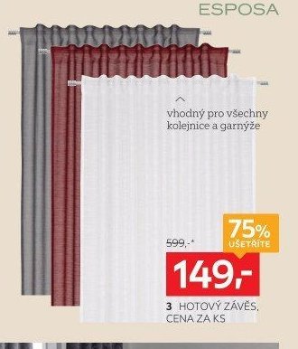 Hotový závěs