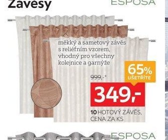10 HOTOVÝ ZÁVĚS, CENA ZA KS