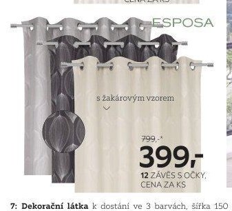 12 ZÁVĚS S OČKY, CENA ZA KS