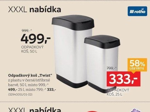 Odpadkový koš „Twist“ 50 L
