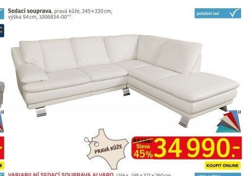 Sedací souprava, pravá kůže