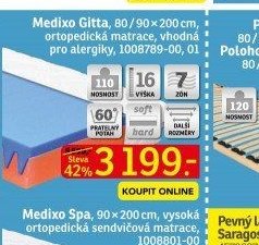 Medixo Gitta, 80/90x200 cm, ortopedická matrace