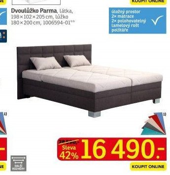 Dvoulůžko Parma