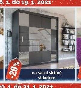 šatní skříně skladem