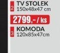 KOMODA 120x85x47 cm