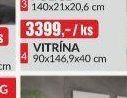 VITRÍNA 90x146,9x40 cm
