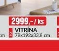 VITRÍNA 78x192x33,8 cm