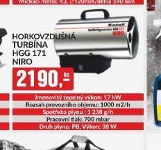 Horkovzdušná turbína HGG 171 Niro