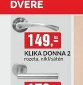 KLIKA DONNA 2 rozeta, nikl/satén