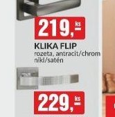 KLIKA FLIP rozeta, antracit/chrom nikl/satén