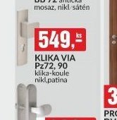 KLIKA MEGAN BB 72 antická mosaz, nikl/satén