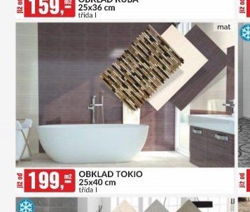OBKLAD TOKIO 25x40 cm, třída I