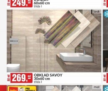 OBKLAD SAVOY 30x60 cm, třída I