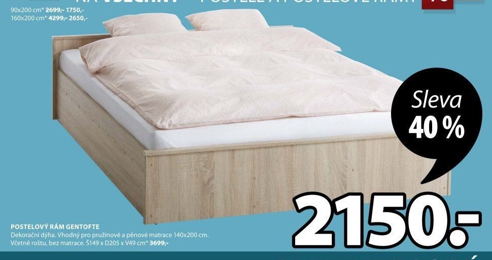 POSTELOVÝ RÁM GENTOFTE