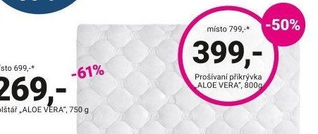 Prošívaná přikrývka ALOE VERA