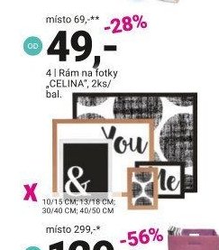 Rám na fotky CELINA, 2ks