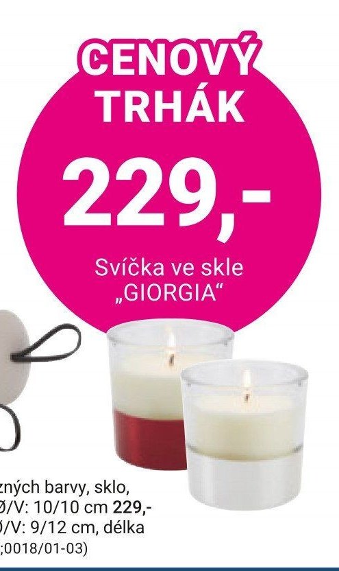 Svíčka ve skle „GIORGIA“
