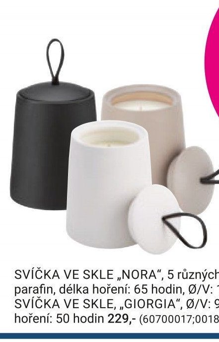 Svíčka ve skle „NORA“