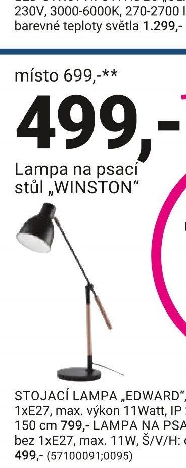 Lampa na psací stůl „WINSTON“