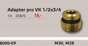 Adapter pro VK 1/2x3/4