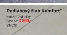 Podlahový žlab Komfort