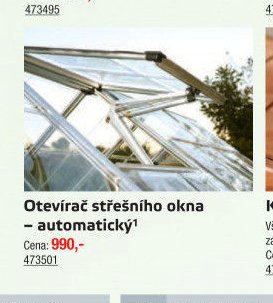 Otevírač střešního okna – automatický