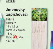 Jmenovky zapichovací