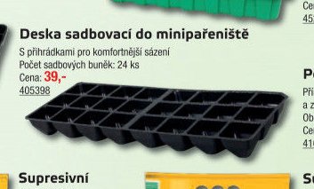 Deska sadbovací do minipařeniště
