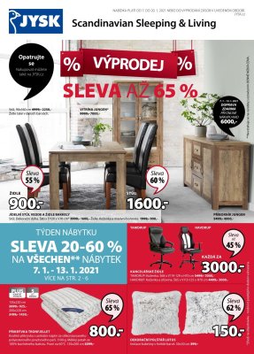 akční leták Jysk 7.1.2021-20.1.2021