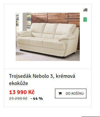 Trojsedák Nebolo 3, krémová ekokůže