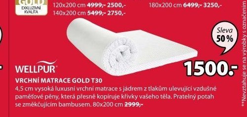 VRCHNÍ MATRACE GOLD T30
