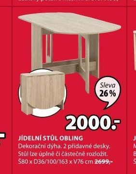 JÍDELNÍ STŮL OBLING