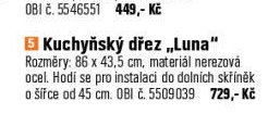 Kuchyňský dřez „Luna“