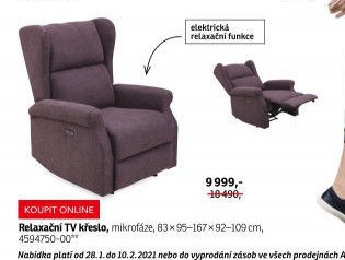 Relaxační TV křeslo
