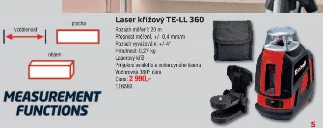 Laser křížový TE-LL 360